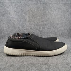 Izod Shoes Mens 10.5 Casual Slip On Sneakers Lifestyle Trainer Black Comfort